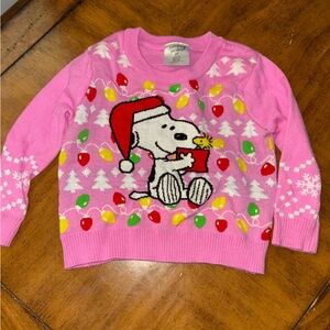 Snoopy Jumping Beans Pink Sweater with Colorful Lights